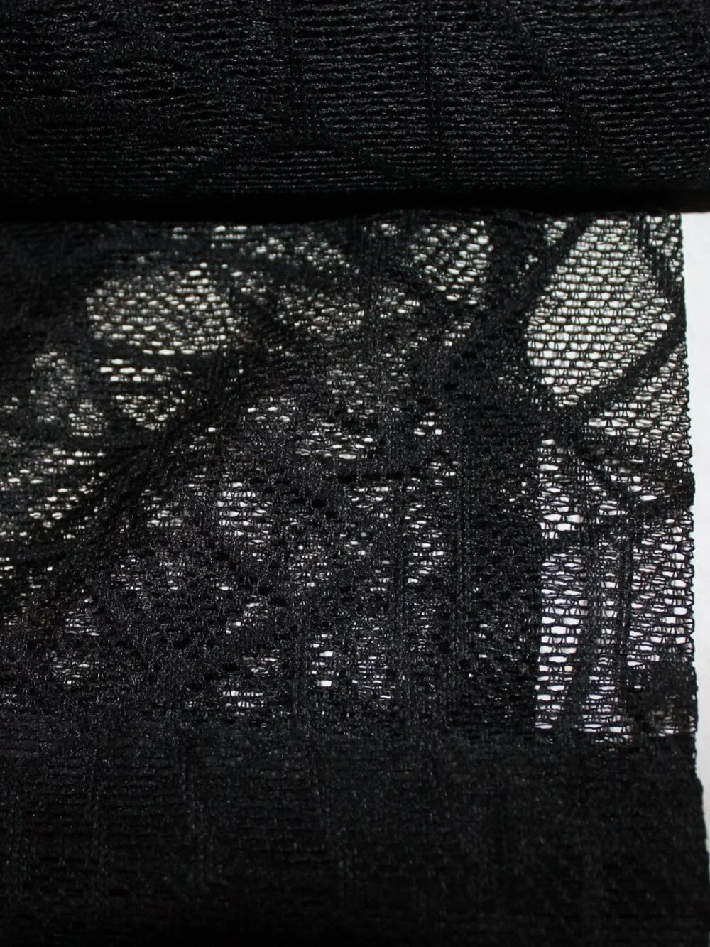 Halloween Sheer Black Lace Spiderweb Shower Curtain Set NWT